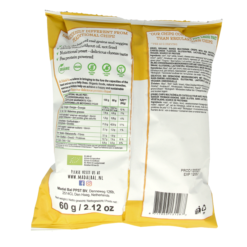 Madal Bal Protein chips cheese bio 60 Gram