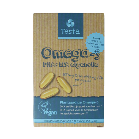 Testa Omega 3 algenolie 300mg DHA + 150mg EPA vegan 45 Softgels
