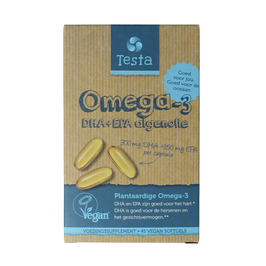 Testa Omega 3 algenolie 300mg DHA + 150mg EPA vegan 45.00 Softgels