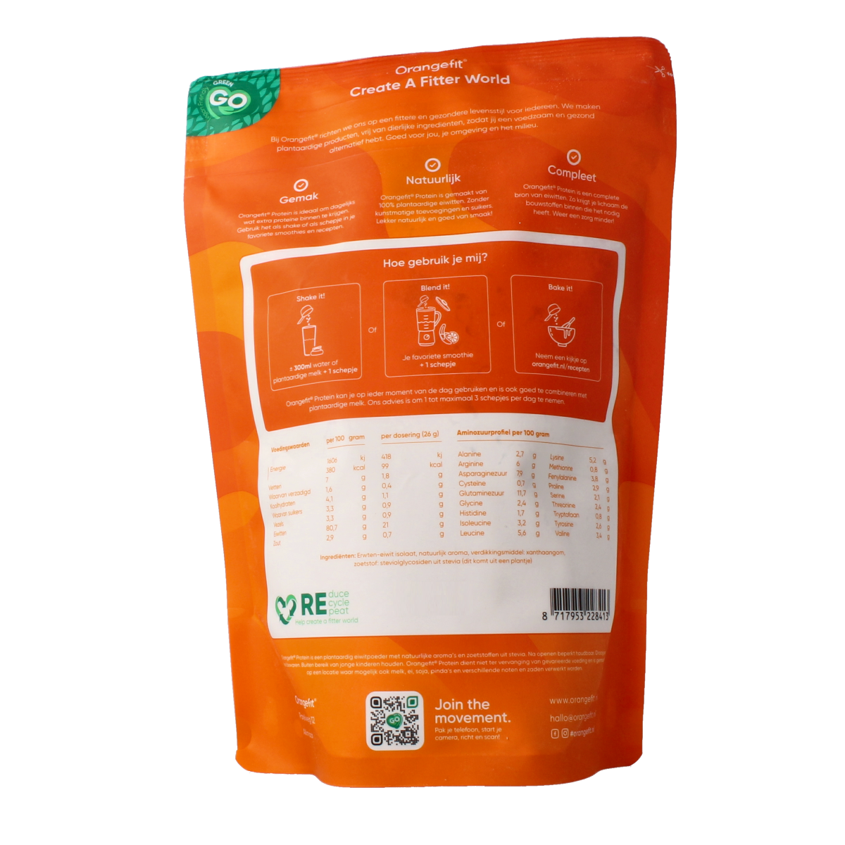 Orangefit Protein shake vanilla 750.00 Gram