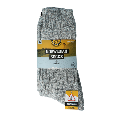 Apollo Noorse sokken 39-42 grijs 3.00 Paar