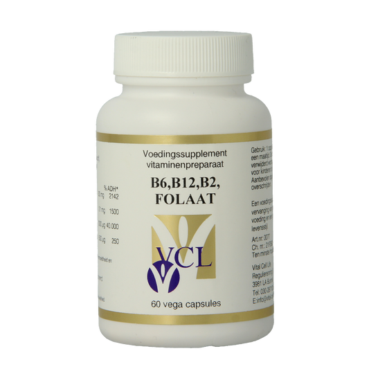Vital Cell Life Vitamine B6/B12/B2 folaat 60 Capsules