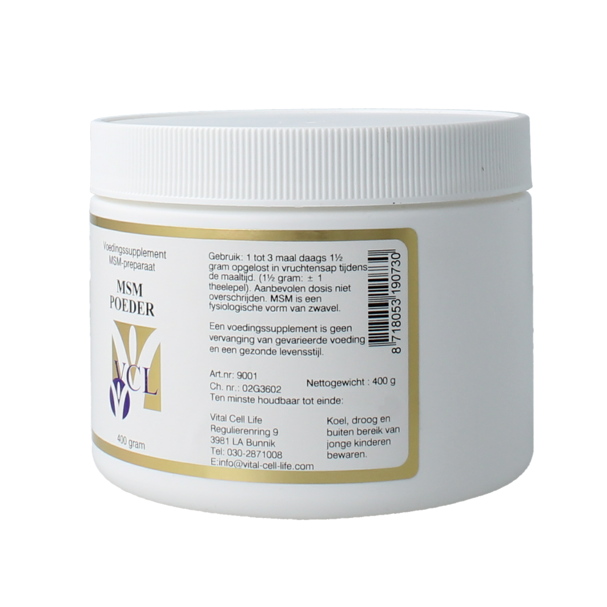 Vital Cell Life MSM poeder 400.00 Gram