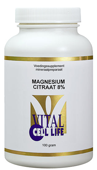 Vital Cell Life Magnesium citraat 80 mg poeder 100.00 Gram