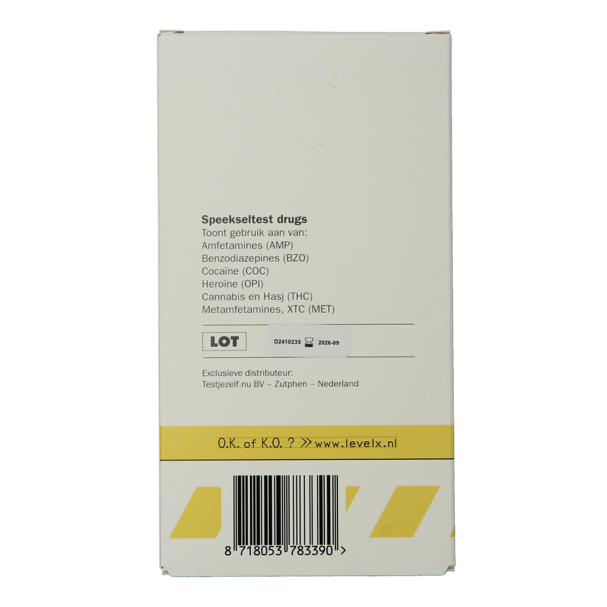 Testjezelf.nu Speeksel drugstest level x 1.00 Stuks