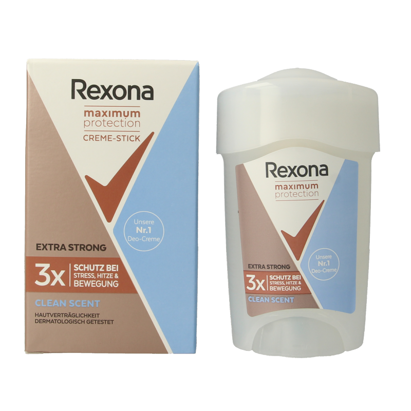 Rexona Deodorant stick woman max prot clean scent 45 Milliliter