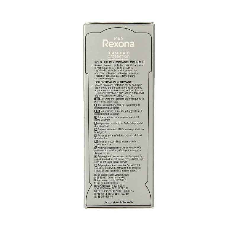 Rexona Deodorant stick men max protect clean scent 45 Milliliter