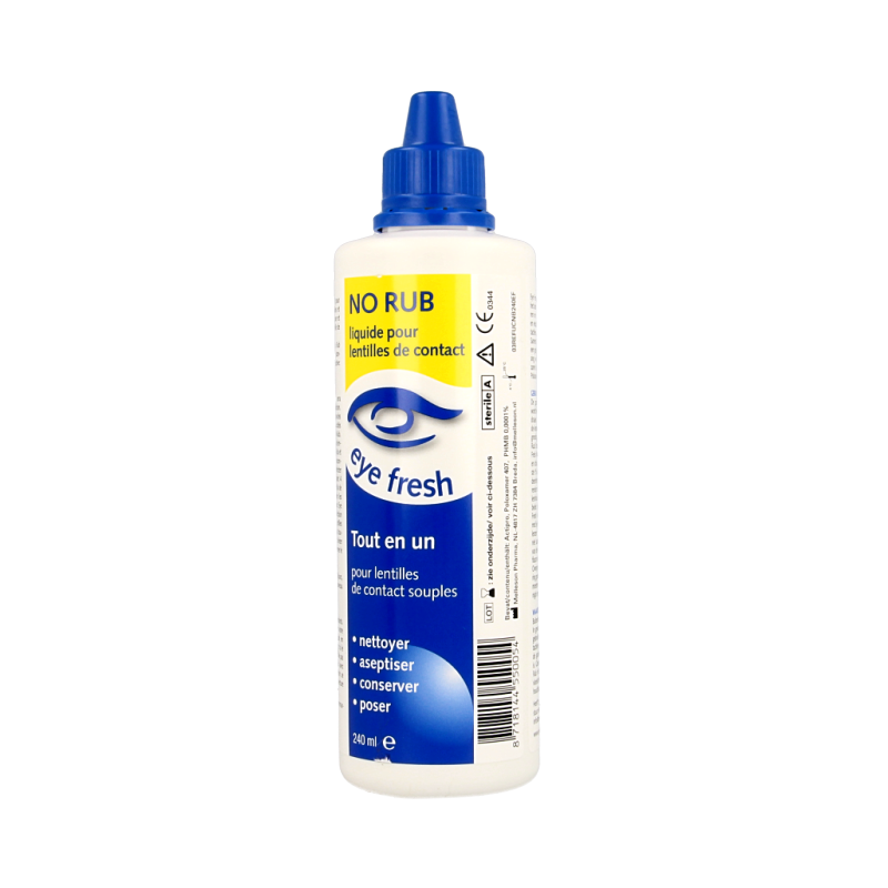 Eyefresh No rub alles-in-1 vloeistof zachte lenzen 240 Milliliter