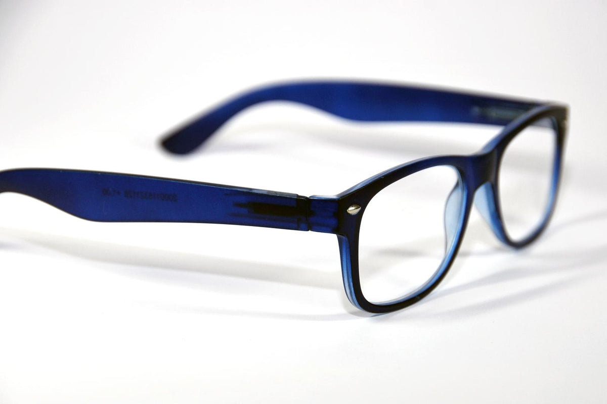 Melleson Eyewear Leesbril wayfarer mat blauw +2.50 1.00 Stuks
