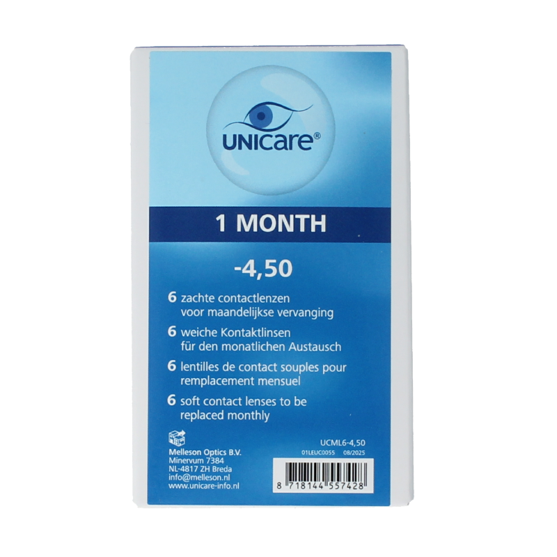 Unicare Maandlenzen -4.50 6 Stuks