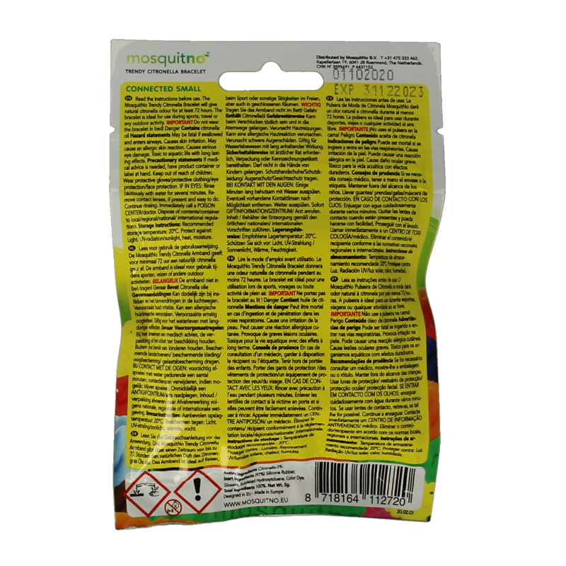 Mosquitno Insect repellent bracelet kids 1 Stuks