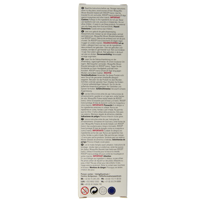 Mosquitno Insect repellent bracelet woven 1 Stuks