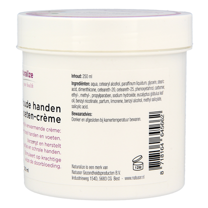 Naturalize Koude handen en voeten creme 250.00 Milliliter
