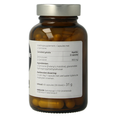 Hanoju L-Carnosine 400mg 60 Vegetarische capsules