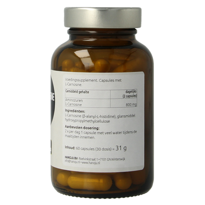 Hanoju L-Carnosine 400mg 60.00 Vegetarische capsules
