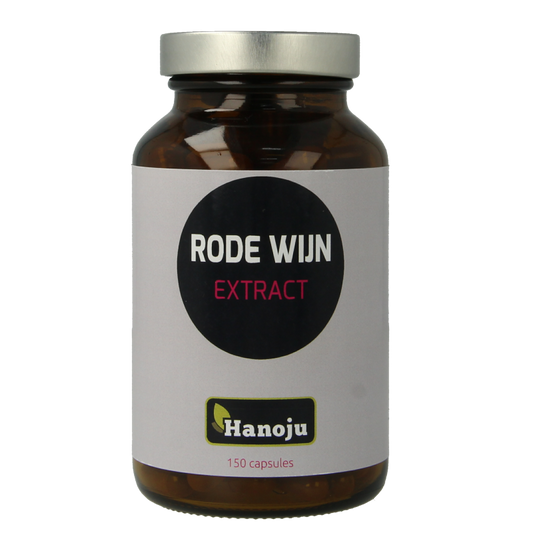 Hanoju Rode wijn extract 250mg 150 Vegetarische capsules