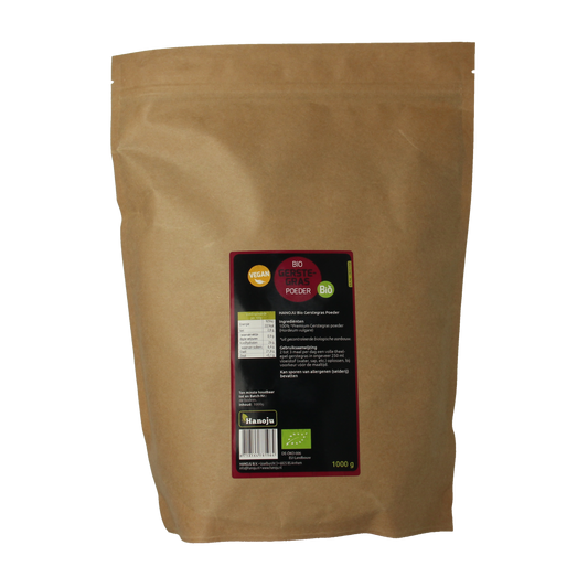 Hanoju Gemalen gerstegras paper bag bio 1.00 Kilogram