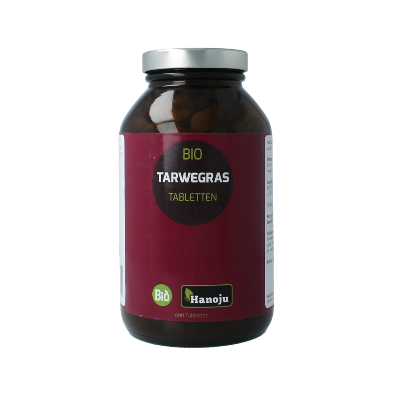 Hanoju Tarwegras glas flacon bio 600 Tabletten