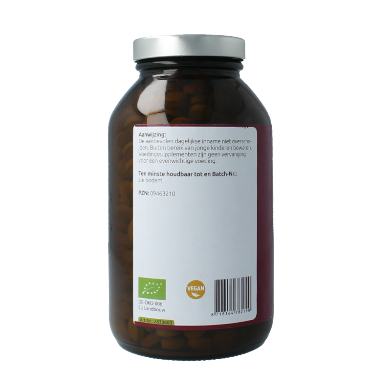 Hanoju Tarwegras glas flacon bio 600 Tabletten