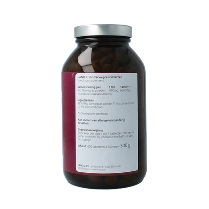 Hanoju Tarwegras glas flacon bio 600.00 Tabletten