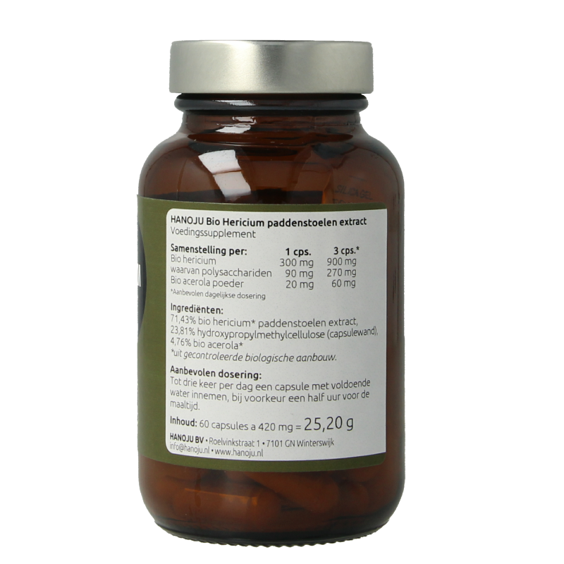 Hanoju Hericium extract bio 60 Vegetarische capsules