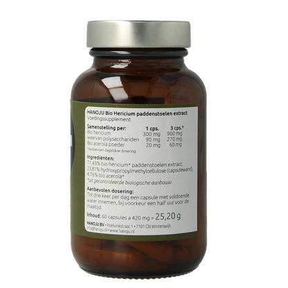 Hanoju Hericium extract bio 60.00 Vegetarische capsules