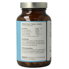 Hanoju Tribulus maca guarana extract 90 Vegetarische capsules