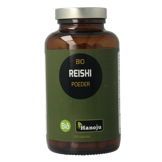 Hanoju Reishi paddenstoelen bio 150 Vegetarische capsules