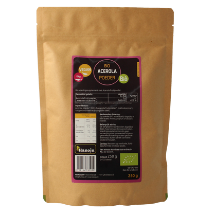 Hanoju Acerola poeder bio 250.00 Gram
