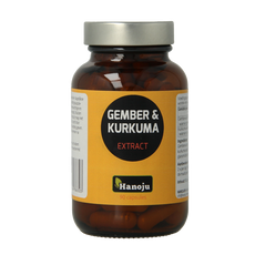 Hanoju Gember & kurkuma extract 90 Vegetarische capsules