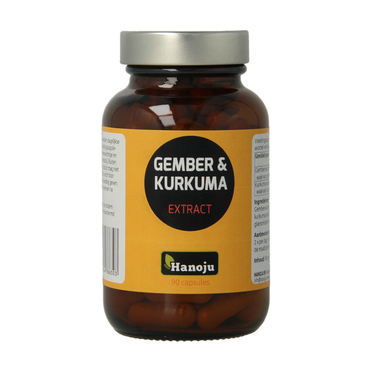 Hanoju Gember & kurkuma extract 90 Vegetarische capsules