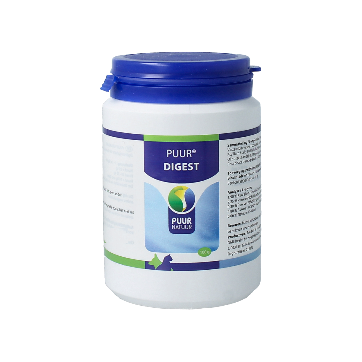Puur Puur digest hond/kat 100.00 Gram