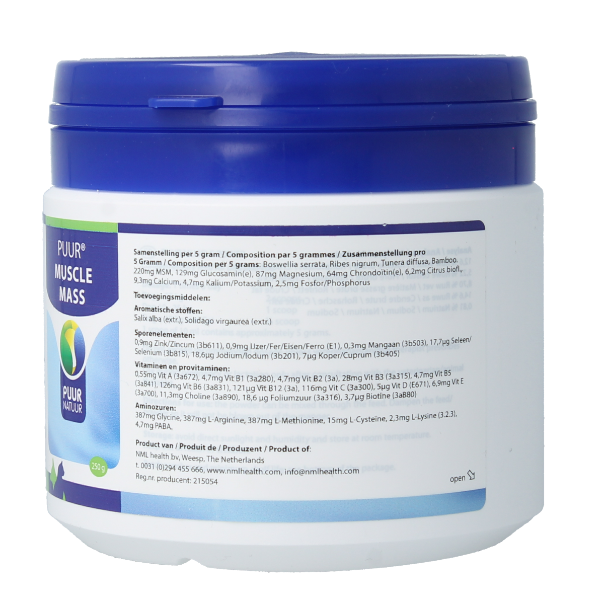 Puur Muscle mass hond / kat 250.00 Gram