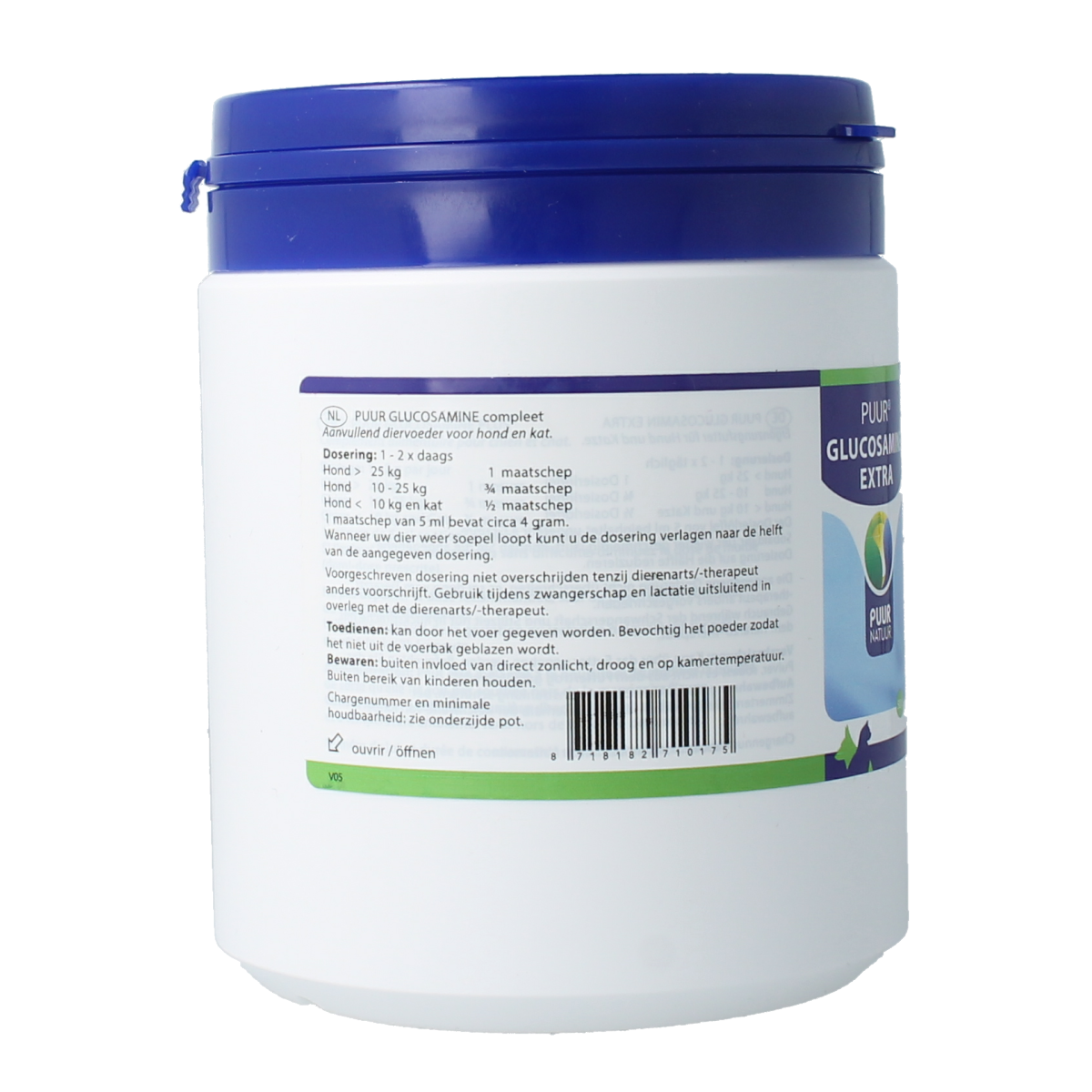 Puur Glucosamine extra hond kat 500.00 Gram