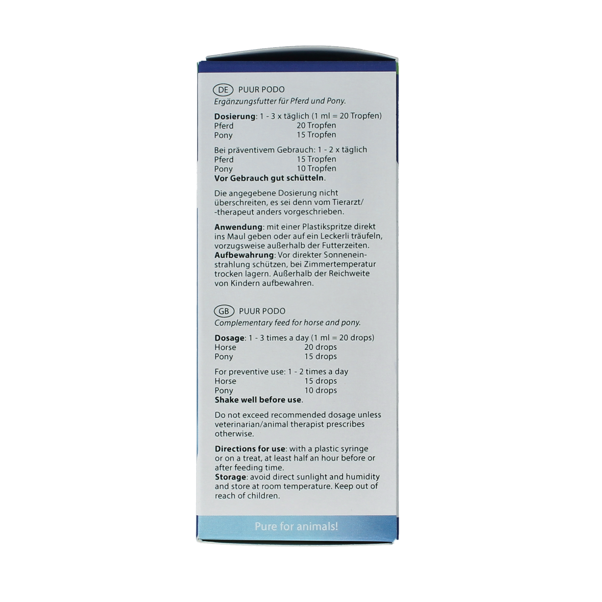 Puur Podo paard / pony 100.00 Milliliter