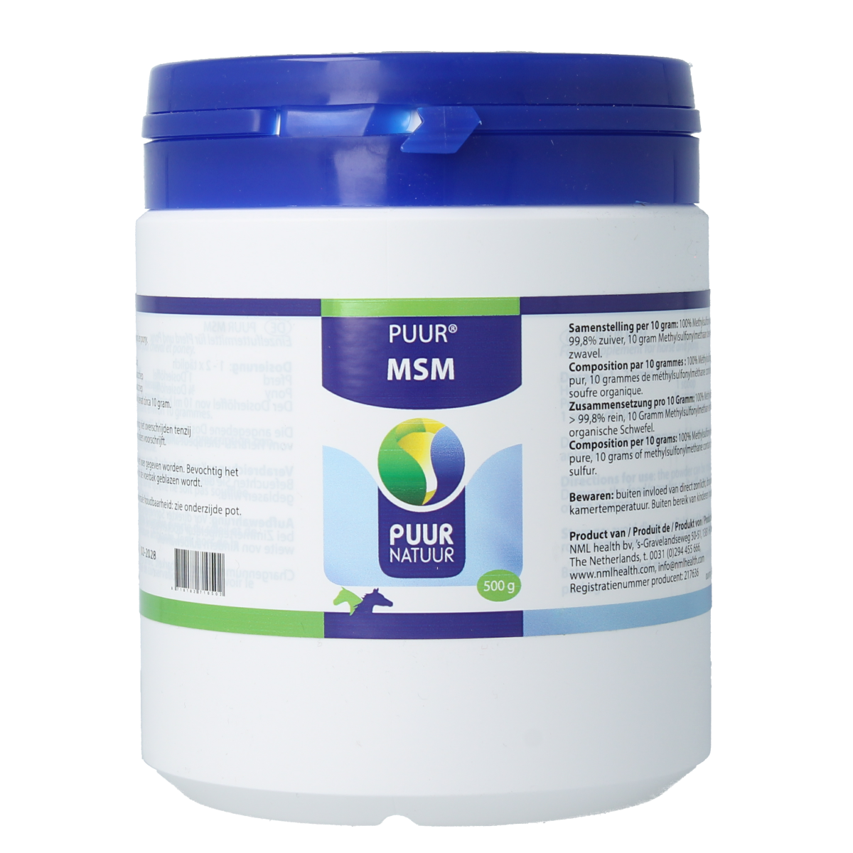 Puur MSM paard / pony 500.00 Gram