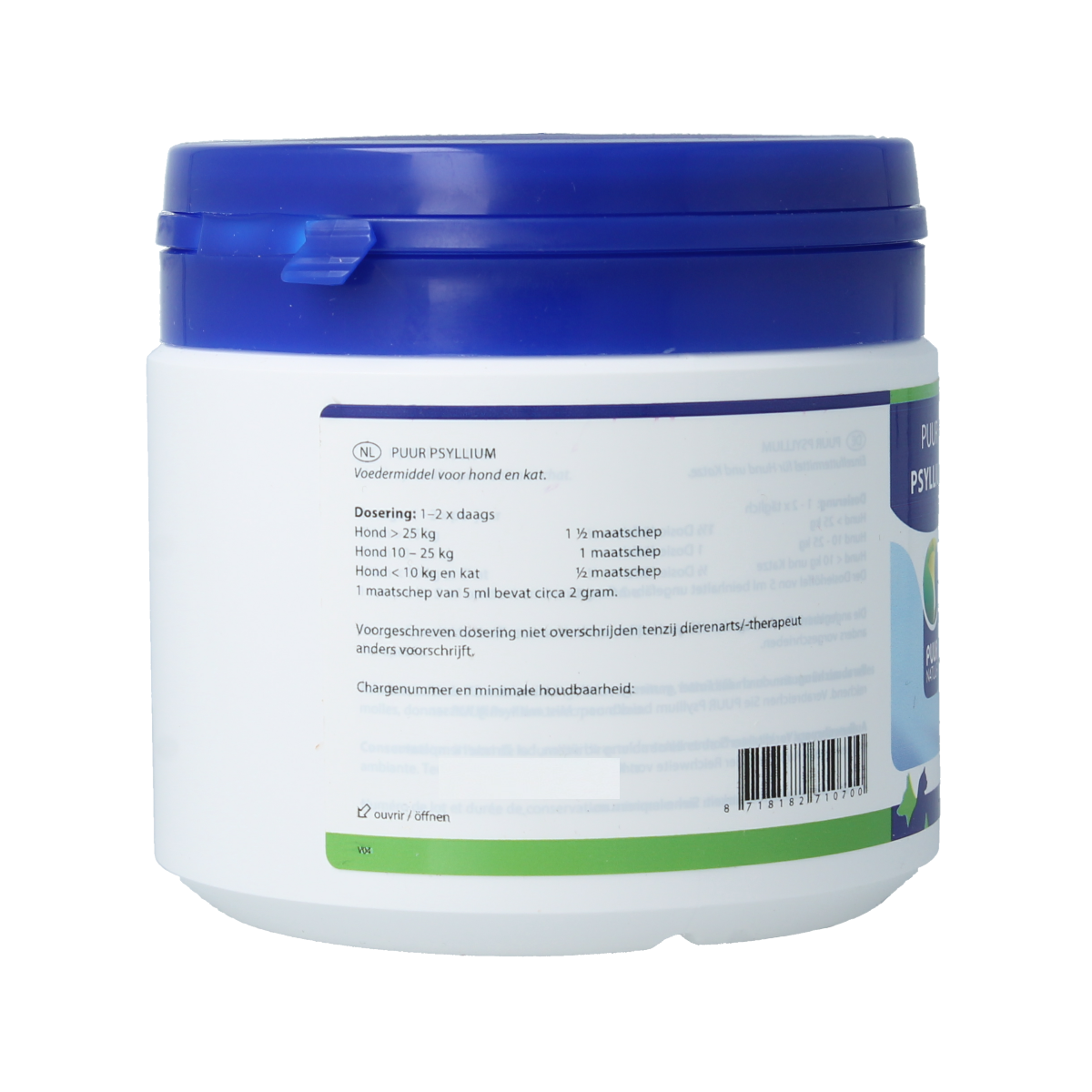 Puur Psyllium hond kat 150.00 Gram