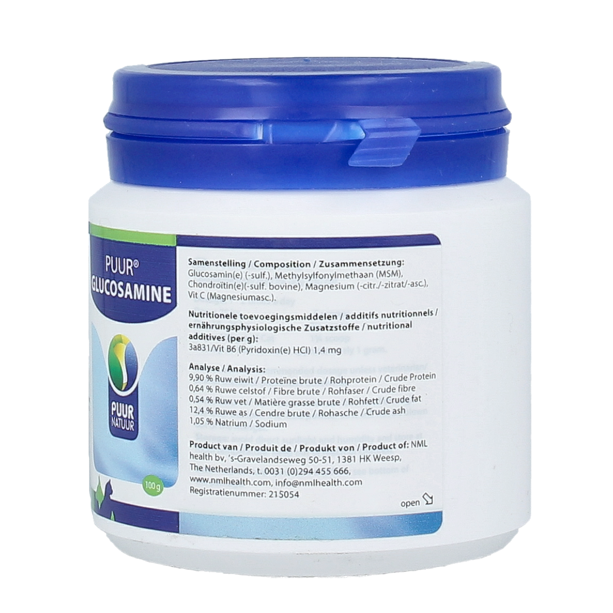 Puur Glucosamine hond & kat 100.00 Gram