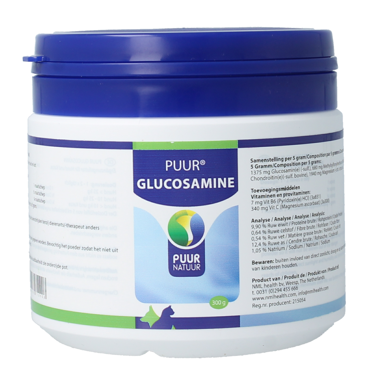 Puur Glucosamine hond & kat 300.00 Gram