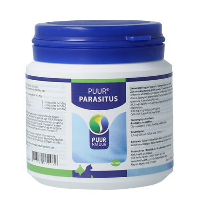 Puur Parasitus hond en kat 60.00 Capsules