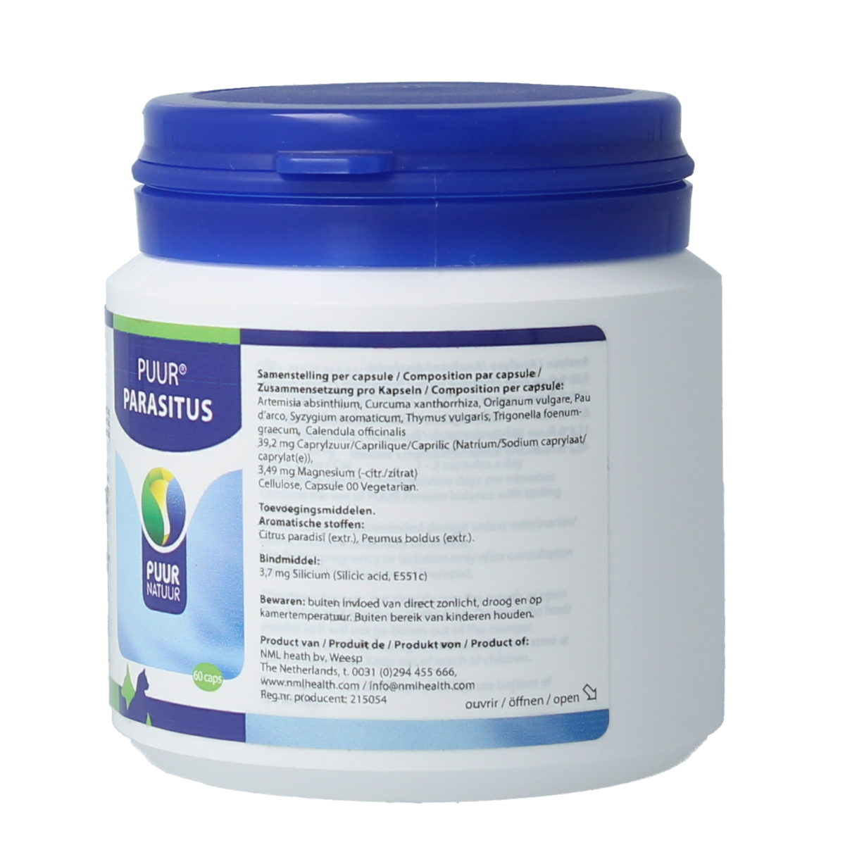 Puur Parasitus hond en kat 60.00 Capsules