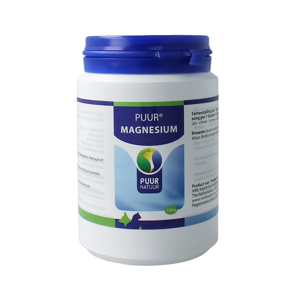 Puur Magnesium hond & kat 150.00 Gram
