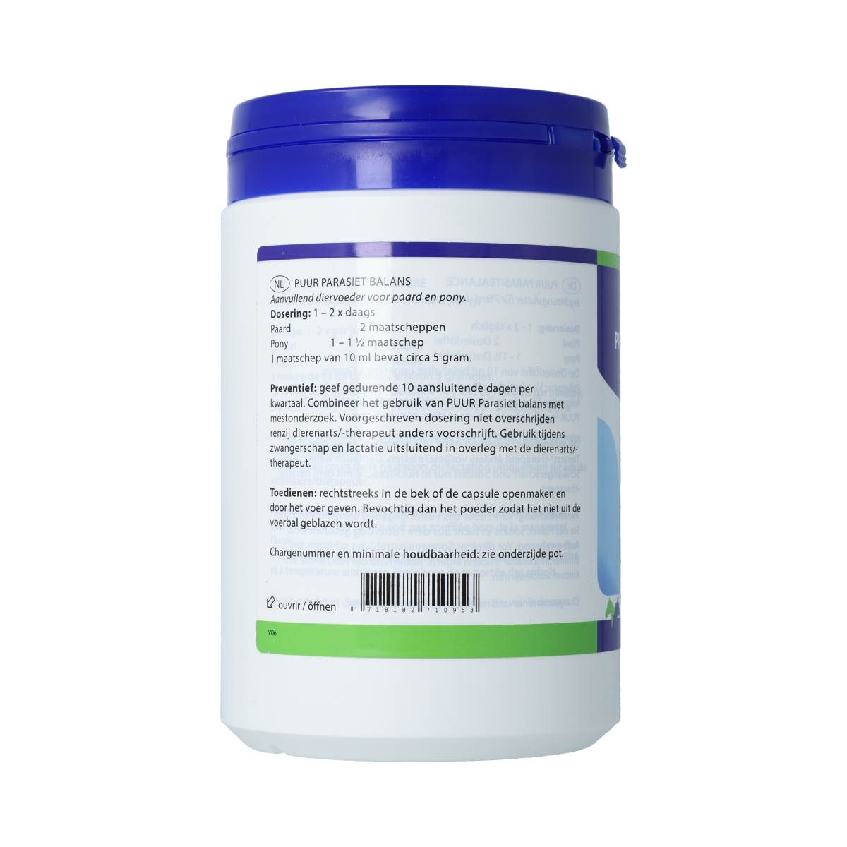 Puur Parasitus  paard & pony 450.00 Gram