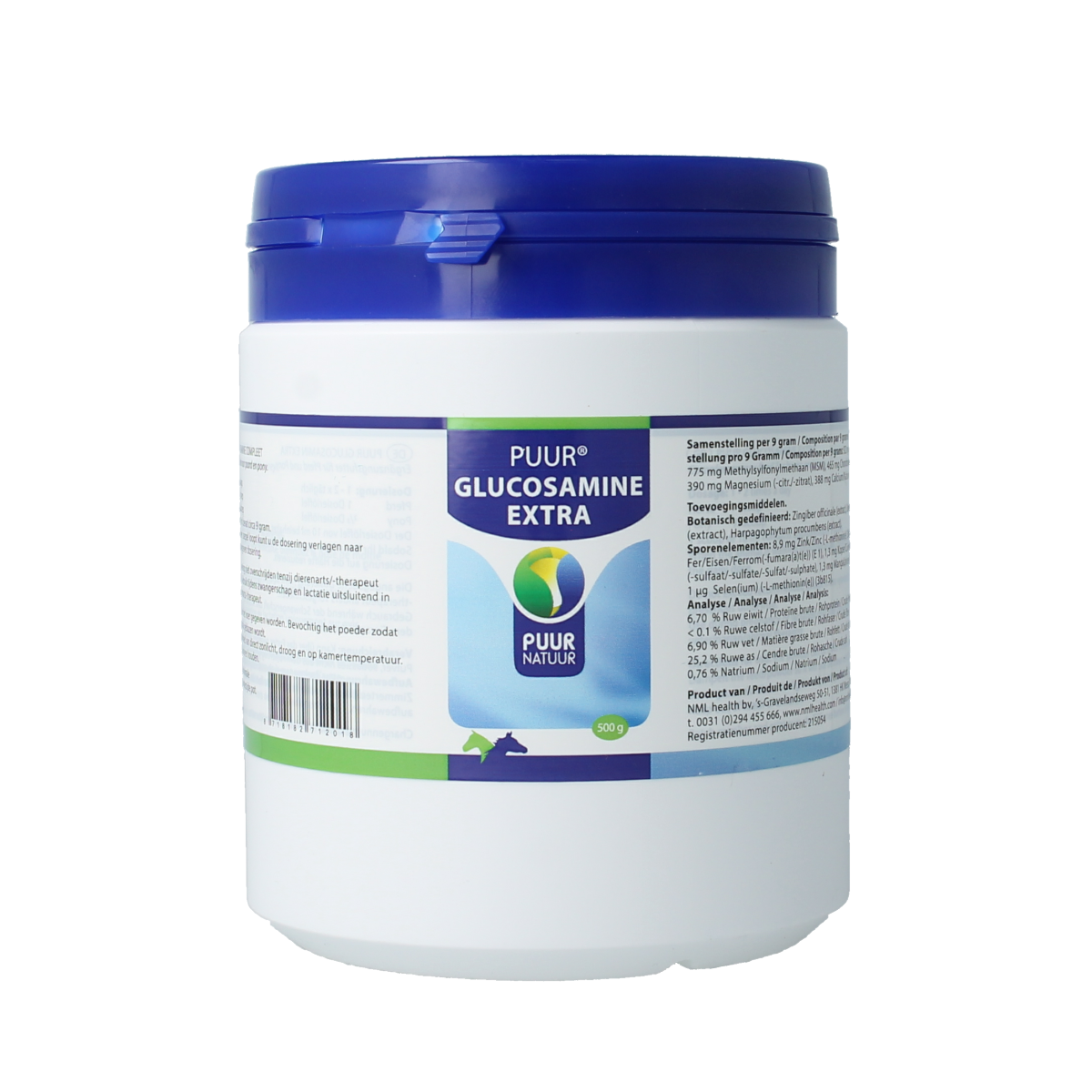 Puur Glucosamine extra paard pony 500.00 Gram