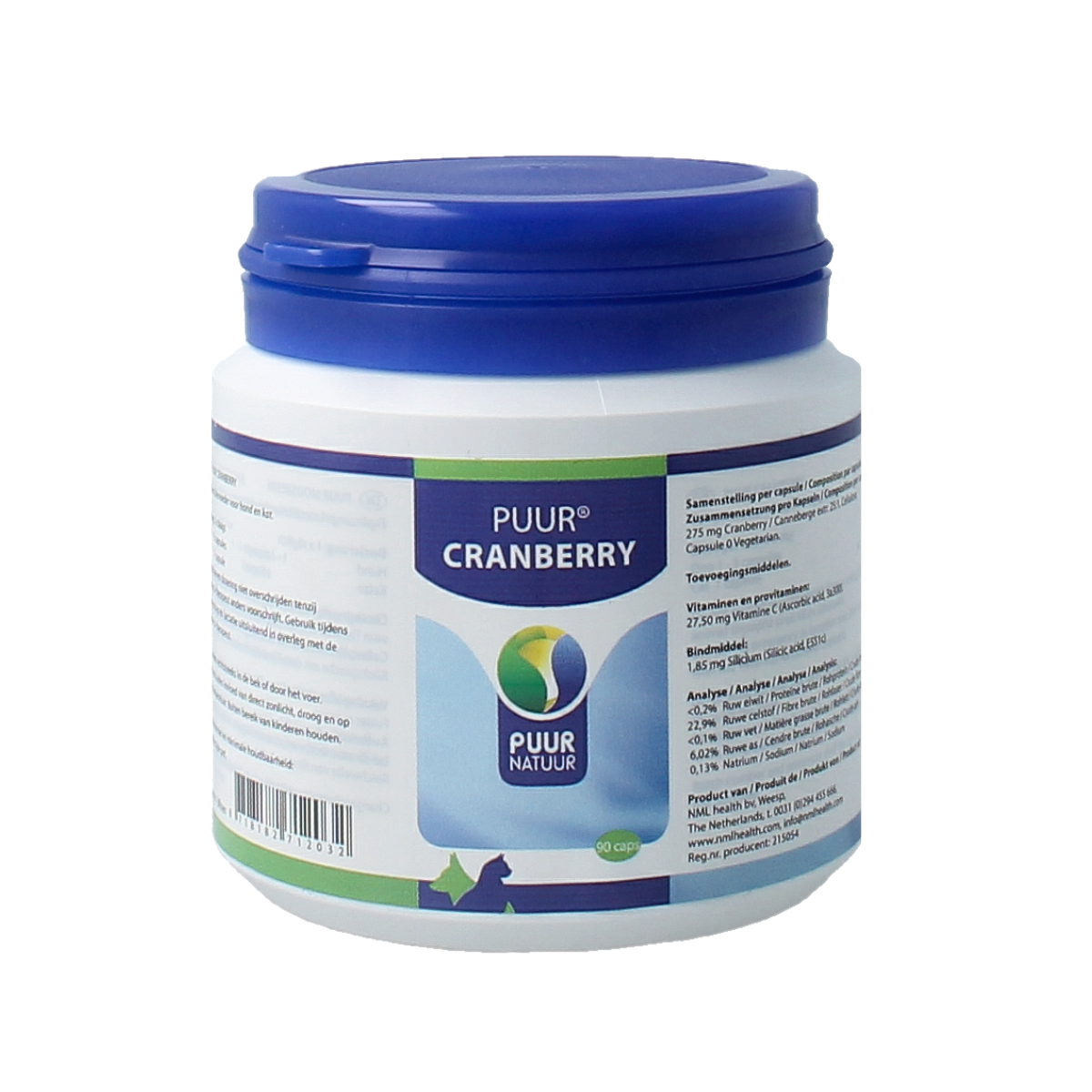 Puur Cranberry hond kat 90.00 Capsules