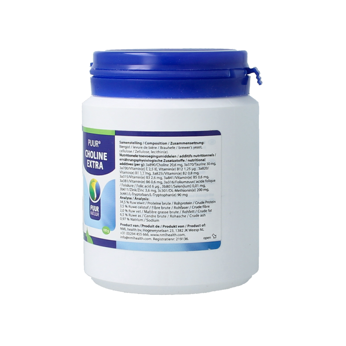 Puur Choline extra hond 100.00 Gram