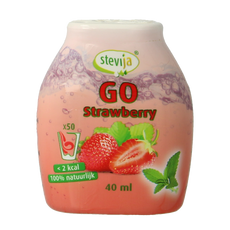 SteviJa Stevia limonadesiroop go strawberry 40 Milliliter