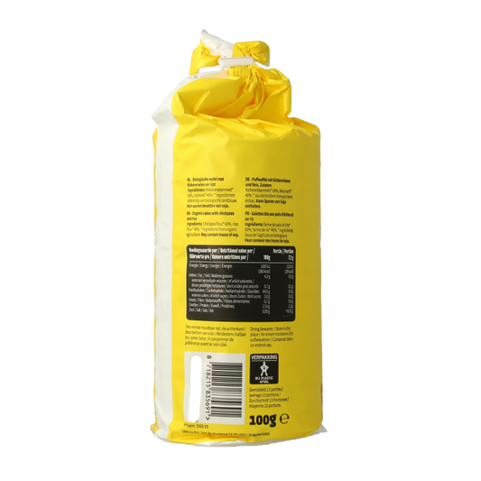 Leev Kikkererwten wafels glutenvrij bio 100 Gram