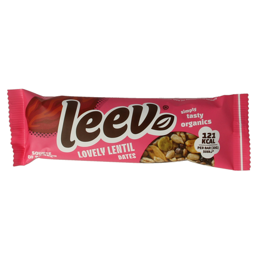 Leev Lovely lentil bar dates bio 30 Gram