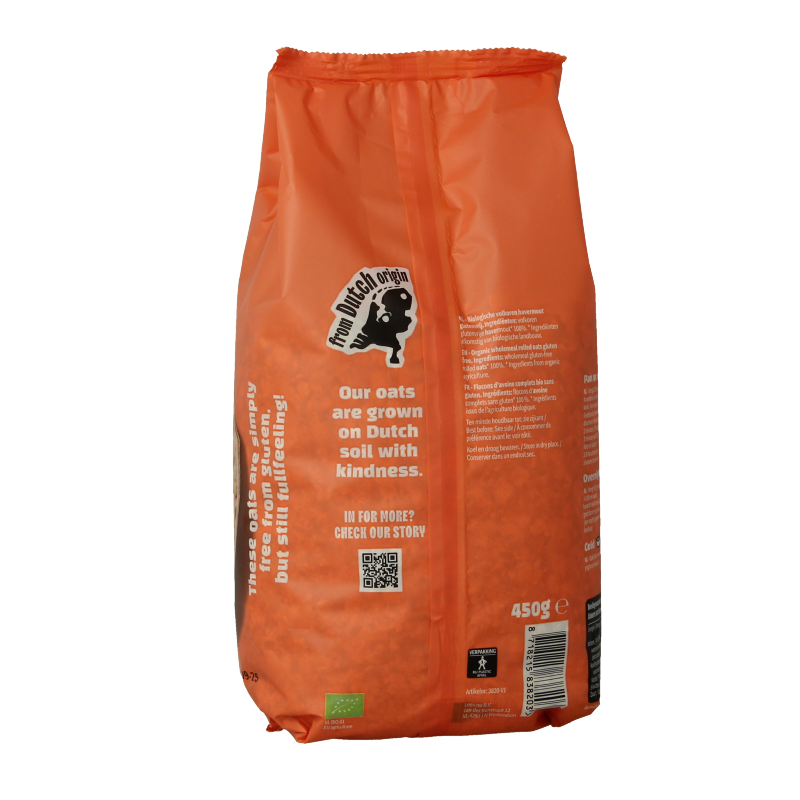 Leev Havermout glutenvrij zak bio 450 Gram